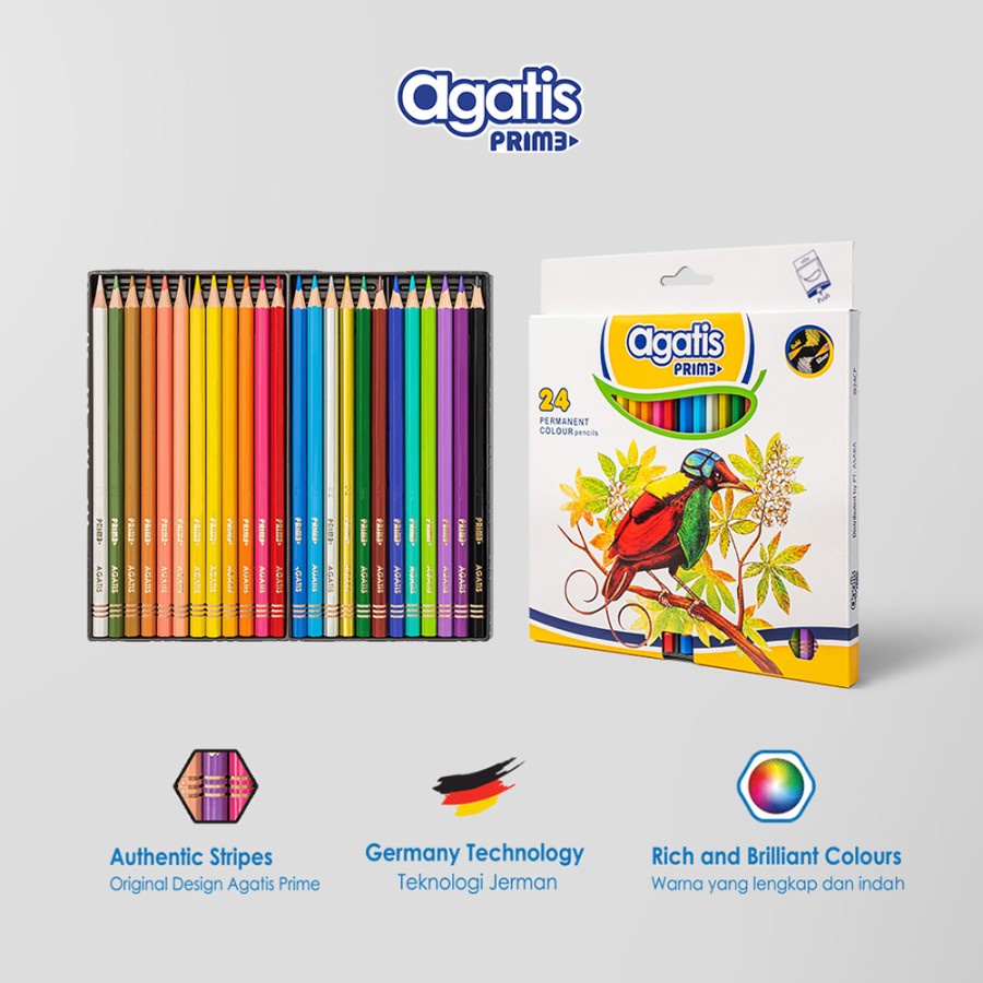 

Pensil Warna 24 Panjang Agatis Prime #Agatis