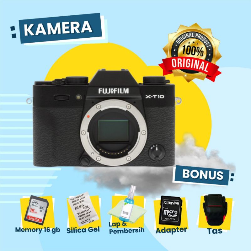 FUJIFILM XT10 - Fuji XT-10 BODY ONLY Kamera Mirrorless Siap Pakai Bergaransi