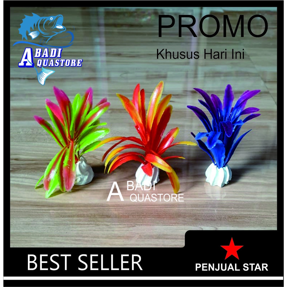 Hiasan Aquarium ALANG-ALANG - Bunga Plastik Aquarium - Hiasan Aquarium - Bunga Hiasan Aquarium -  Ta