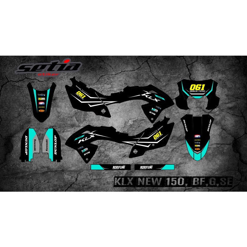DECAL STIKER STRIPING TRAIL, KLX 150 GORDON, KLX 150 BF, SE, G, KLX LAMA, DTRACKER 150, WR 155 R, CR