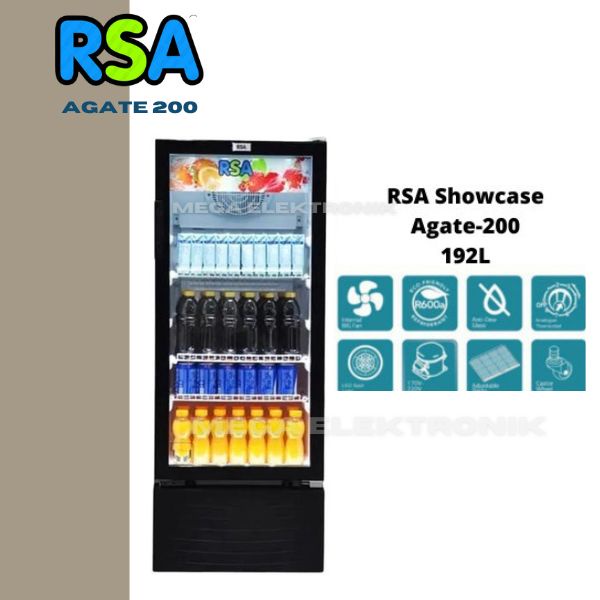 RSA AGATE 200 SHOWCASE 3 RAK DISPLAY COOLER LEMARI PENDINGIN