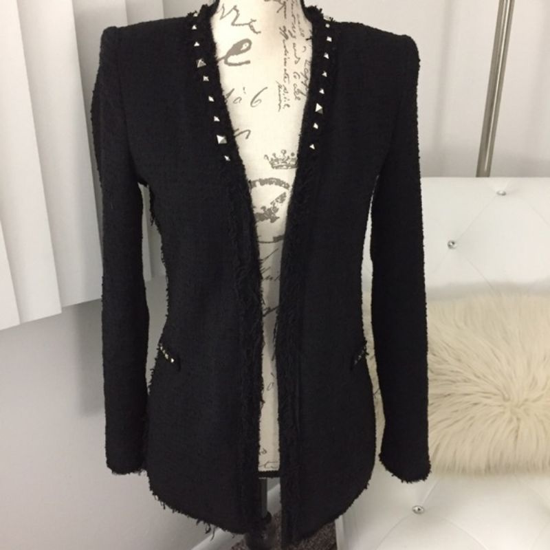 ZARA WOMAN Tweet Blazer Original Made in Marocco Size M preloved coat jacket outer outwear