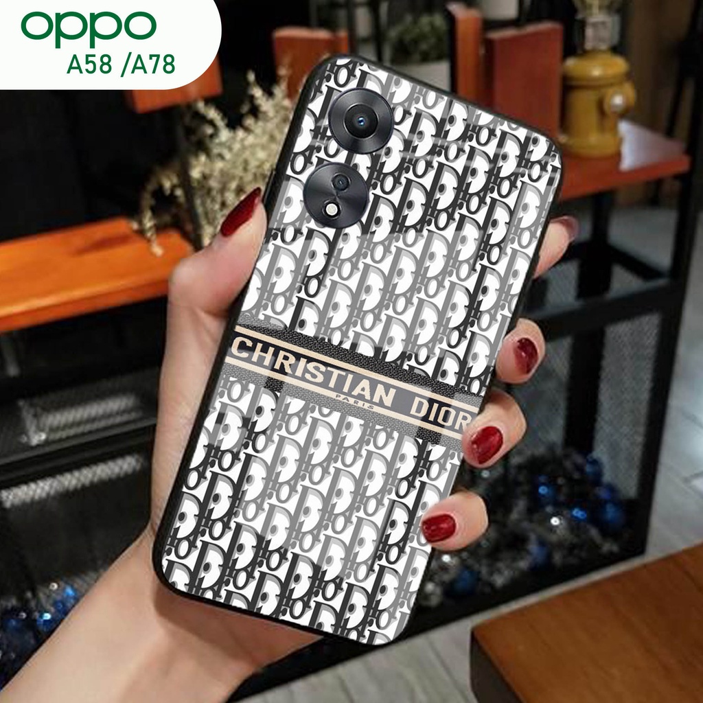 [A08] Case Oppo  A58 / A78 - Softcase Kaca Kilau Oppo A58 / A78 / Casing Handphone Oppo A58 / A78 - 