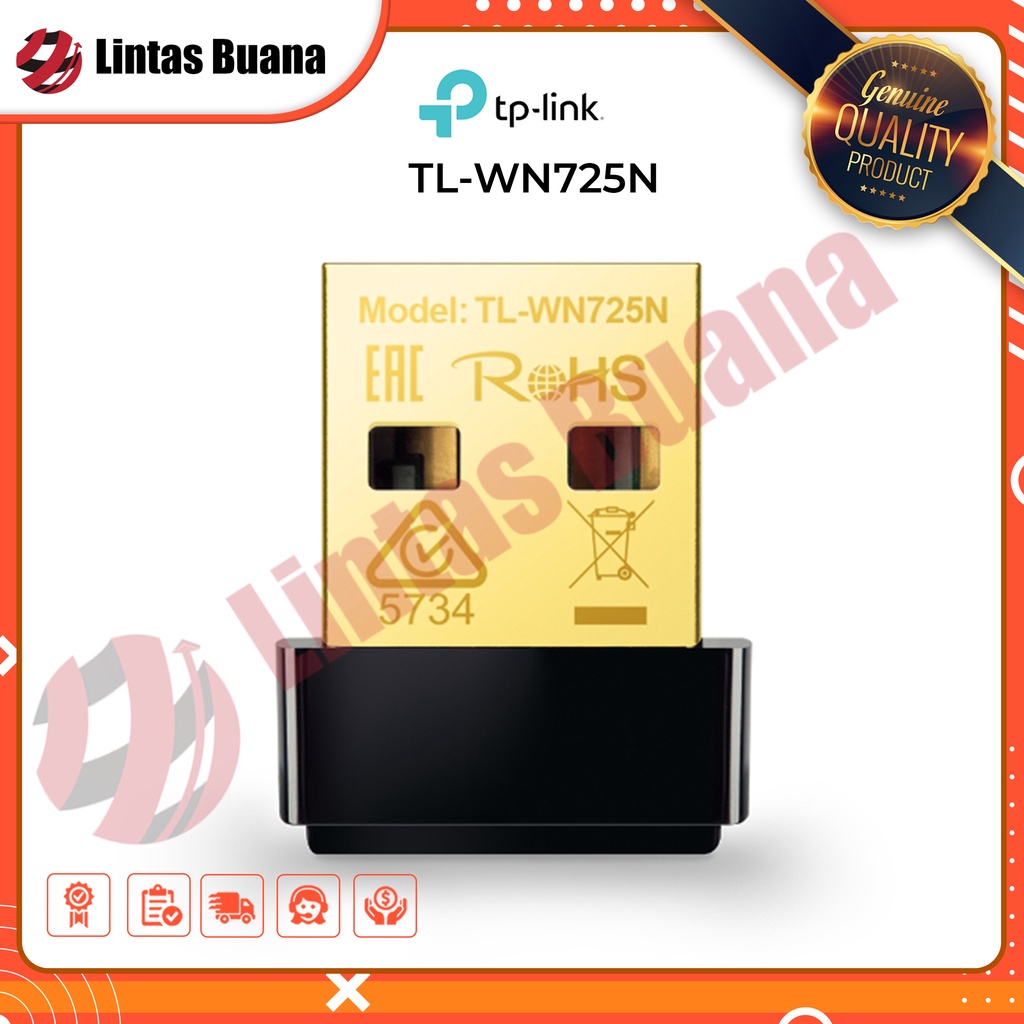 TP-Link TL-WN725N Nano USB Wireless Adapter 150 Mbps
