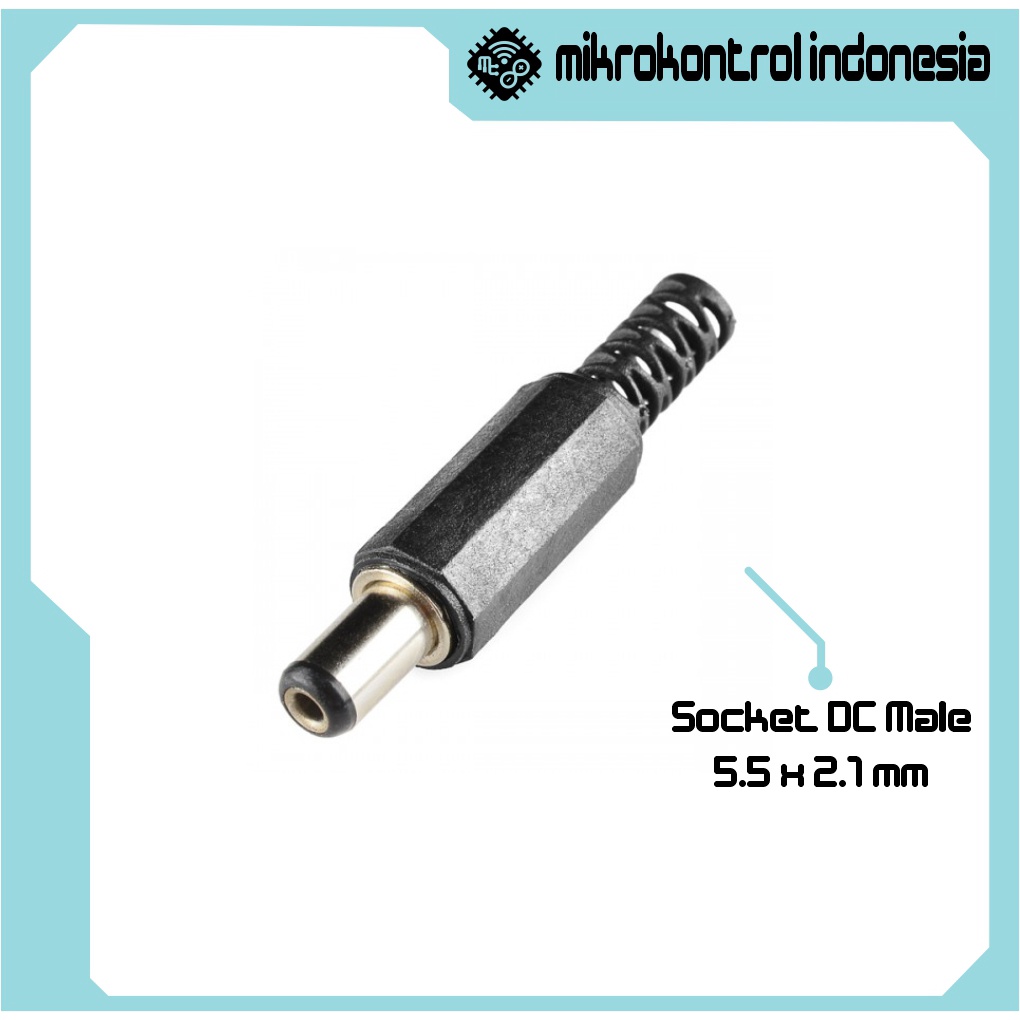 Socket DC Male 5.5 x 2.1 mm