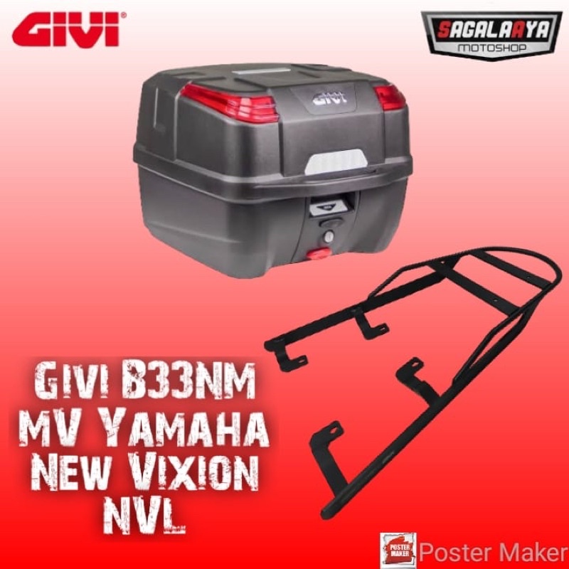 Box Givi B33NM B33 NM Atlas Bracket top Box Original Givi MV New Vixion NVL