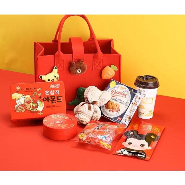 Tote bag / tas hamper dengan boneka lucu