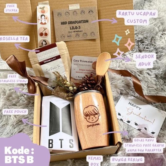 

Hampers Bts / Free Ukir Grafir Nama / Parcel Lebaran / /Hampers Istanasembakoo