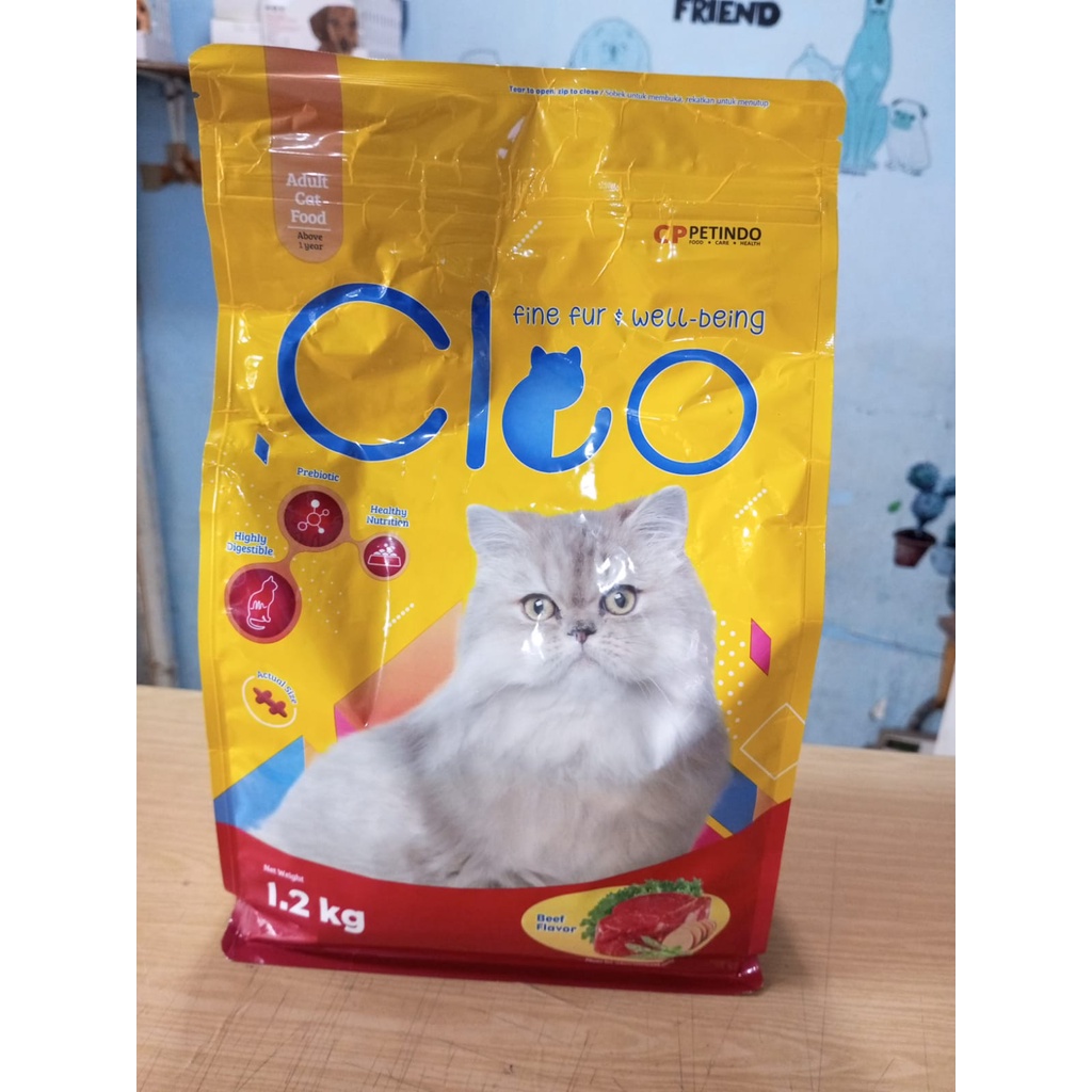 Makanan Kucing Dewasa Cleo Beef Adult Cat Food 1,2kg