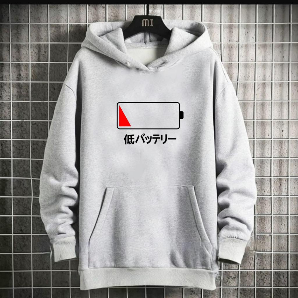 SWEATER HOODIE MODEL LOW BATTERY / HOODIE MURAH TERLARIS / HOODIE PRIA DAN WANITA / UNISEX / HOODIE PRINTING