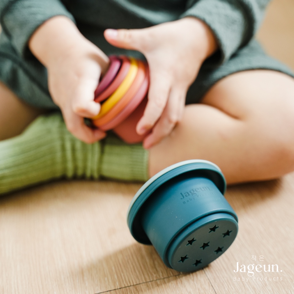 JAGEUN Premium Silicone Baby Teether Stacking Cup | Susun Gelas Tower