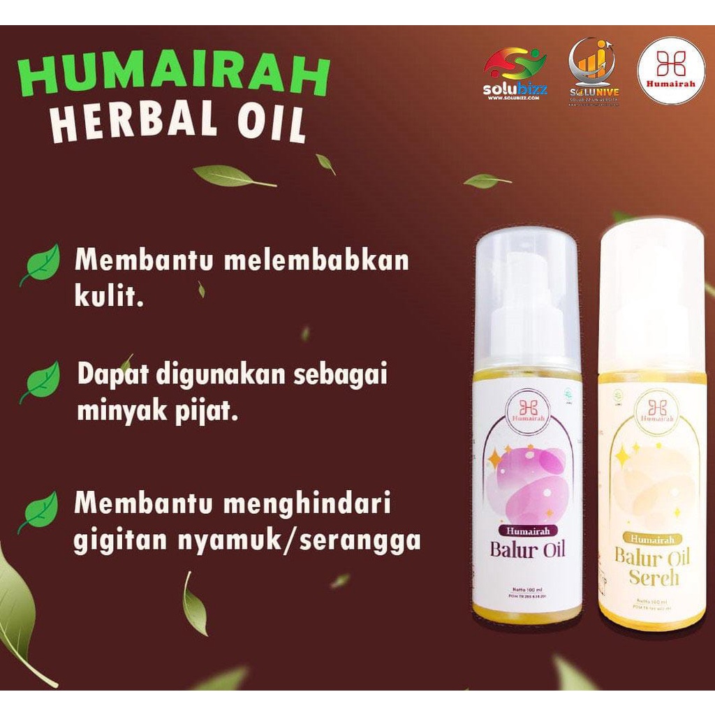 Humairah Oil Balur Minyak Urut Gosok Penghilang Sakit Pinggang Pegal Linu Sakit Otot Original BPOM Minyak Pijat Ampuh Penghilang Sakit Pinggang Pegal Linu Masuk Angin Kaki Keseleo