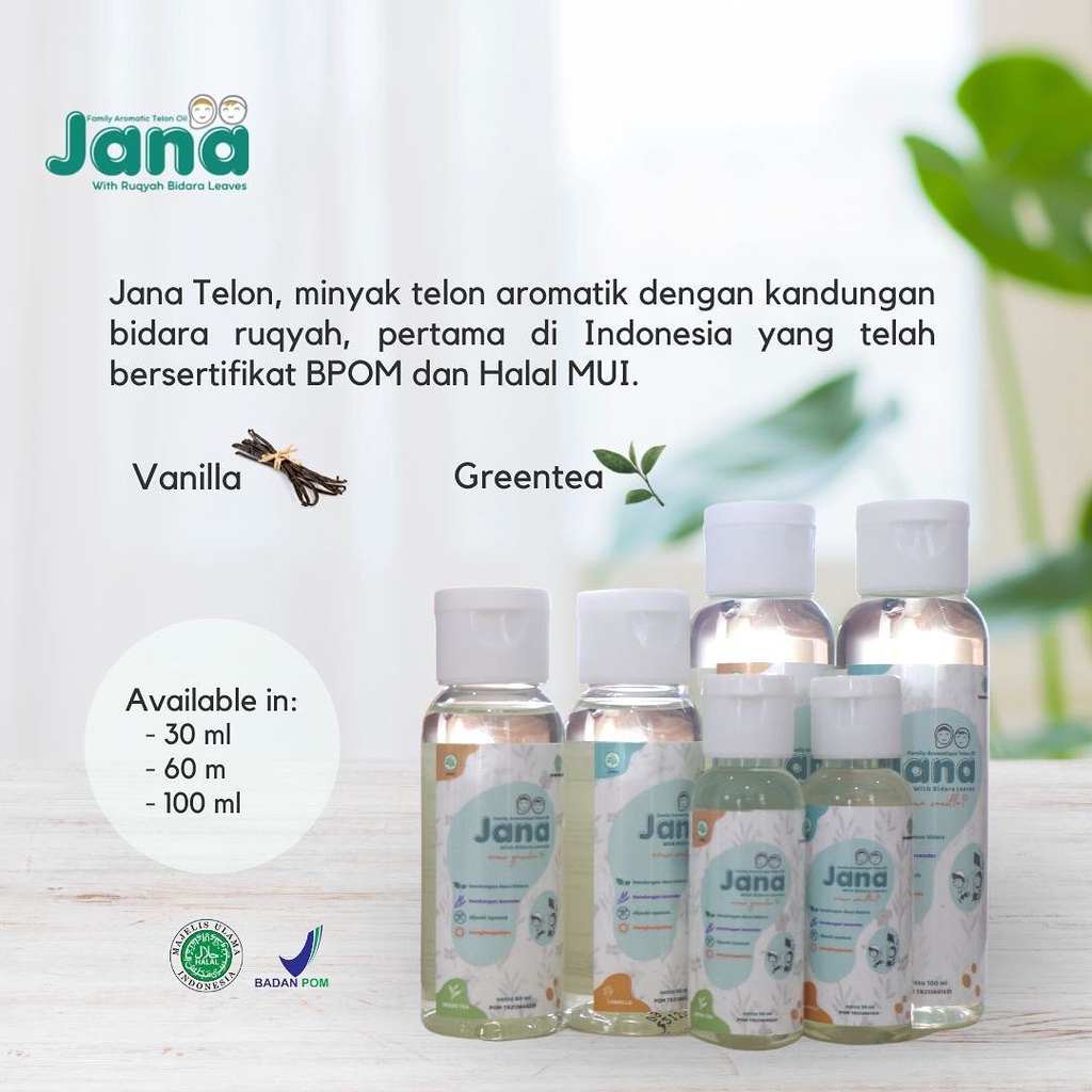 (FREE GIFT) Jana Telon Oil Minyak Telon Bayi &amp; Dewasa Minyak Bidara Ruqyah - 30 ml