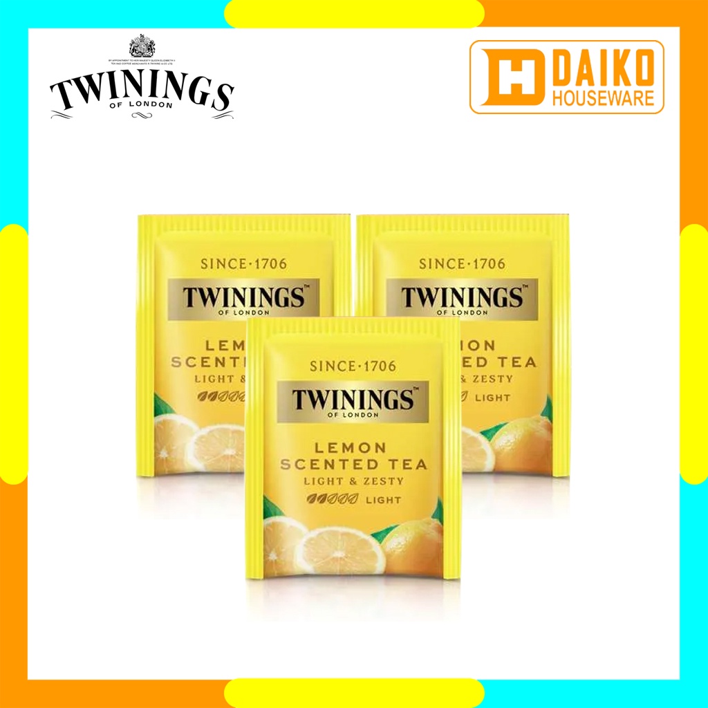 Teh Hitam Celup Twinings Lemon Scented Tea 25 x 2gr Flavoured Tea Teh Hitam Kantong Rasa Buah Lemon