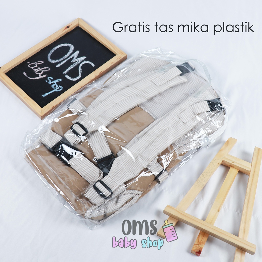 [ FREE TAS MIKA ] Gendongan Bayi Hipseat / Gendongan Bayi Model Depan / Baby Carrier Premium Quality by OMS Babyshop