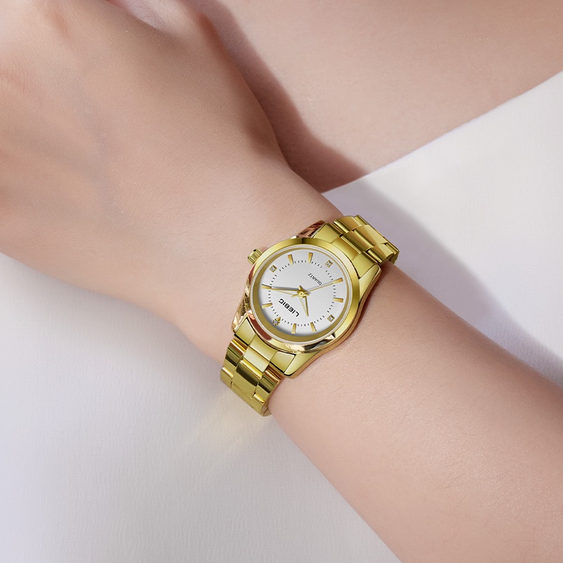 LIEBIG Jam tangan wanita Fashion women watch waterproof Gold Jam Tangan Wanita Anti Air