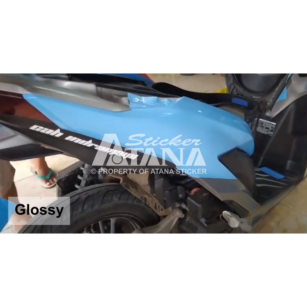 Skotlet Biru Muda Glossy Doff Transparan Stiker Ice Blue Aqua Decal Anti Gores Gilap Metalik Dop Tembus Hybrid Smoke Variasi Aksesoris Dekorasi Motor Mobil Scolite Interior Eksterior Kaca Dinding Aquarium Kulkas Furniture Lampu Headlamp Yamaha PCX Vixion