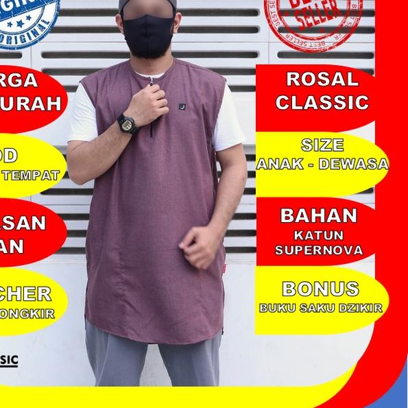 ▲ ROMPI SHOLAT ROSAL CLASSIC POLOS / BAJU SHOLAT PRIA MURAH / BAJU KOKO PRIA MURAH / ROSAL GAMIS ♤
