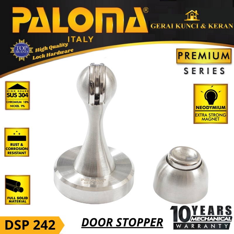 DOOR STOPPER PALOMA DSP 242 PENAHAN PINTU  MAGNET STAINLESS EXCLUSIVE