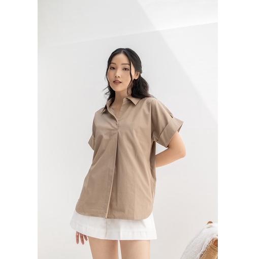 Terlaris [ ECLAIRE ] Hara Shirt | Atasan Kemeja Wanita Casual Korea Pastel