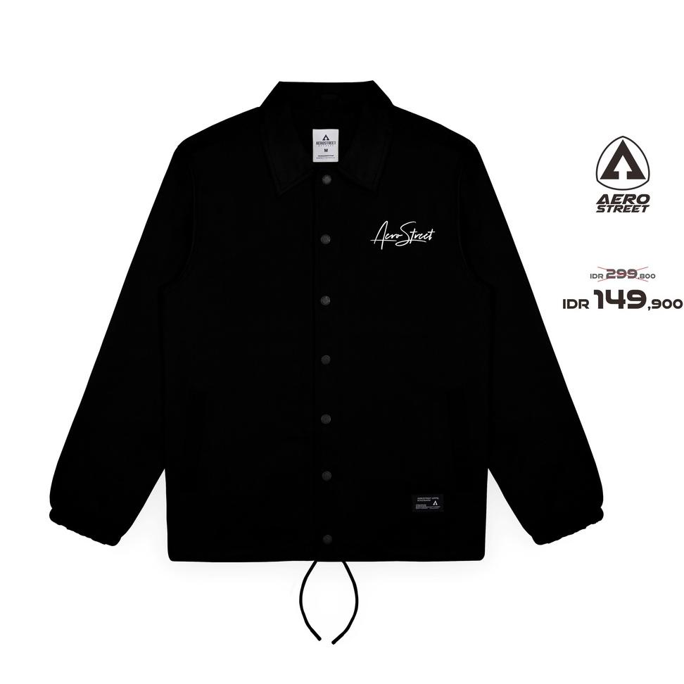HARGA BERSAHABAT Aerostreet Coach Jacket Hysteria Hitam Jaket DAAAA