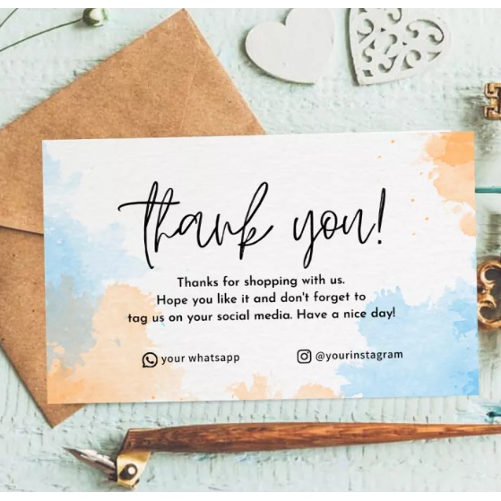 Thank You Card - Kartu Souvenir - Thankyou card