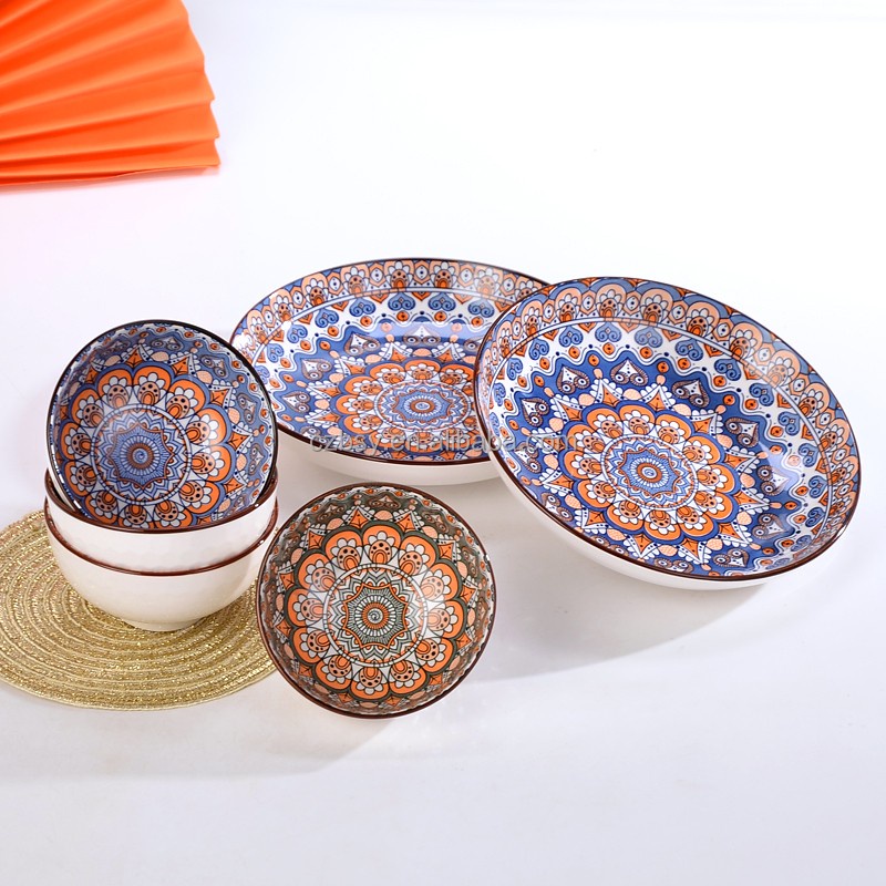 DD- Ceramic Porcelain Set Dish Bowl Tableware - Mangkok Piring Keramik