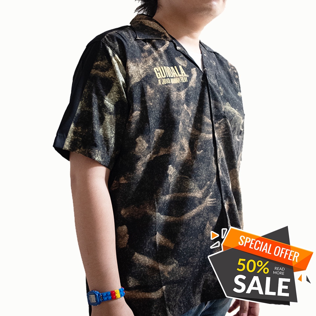Gundala X Locale: Kemeja Bowling Shirt Hitam 01