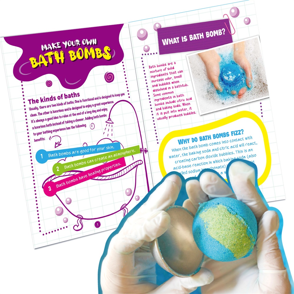 Mainan Montessori Pembuat Sabun Bath Ball Eksperimen Sains 3D Bath Bomb Science Toys