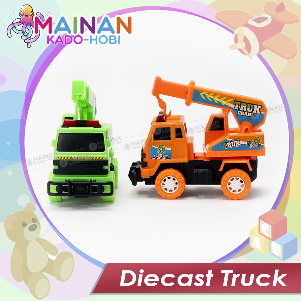 MAINAN ANAK COWOK MINIATUR DIECAST MOBIL TRUCK CRANE KONSTRUKSI