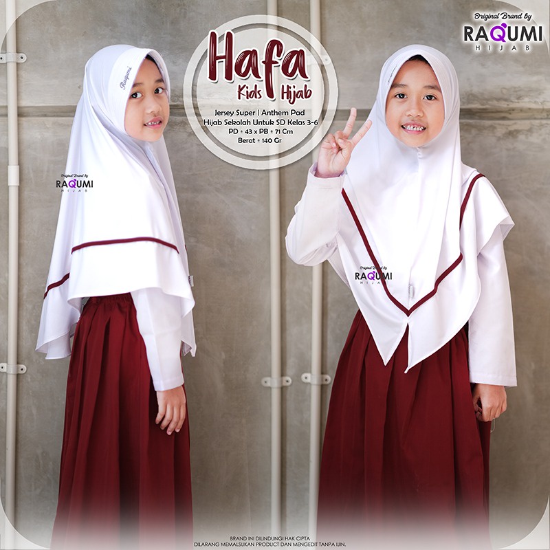 TERMURAH // HIJAB ANAK // HIJAB KIDS // HAFA KIDS HIJAB BRAND ORI BY RAQUMI