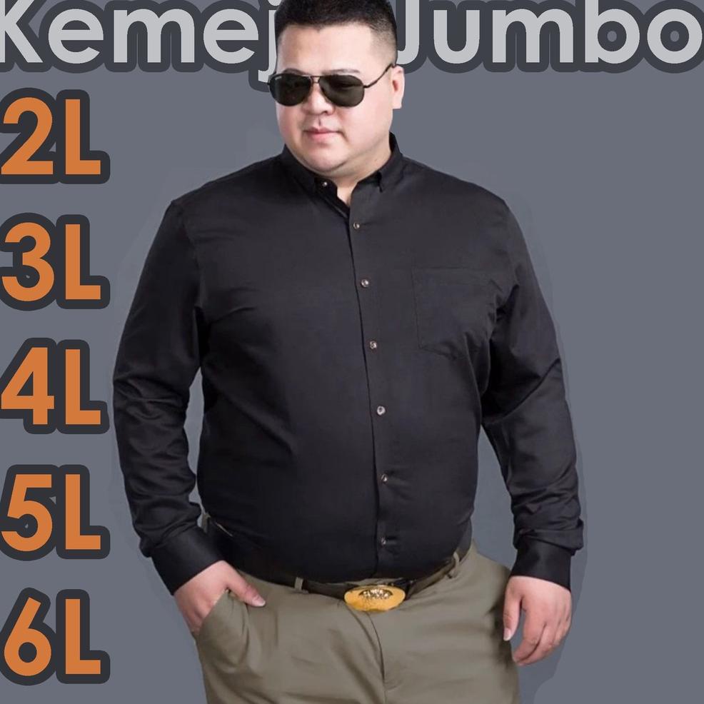 HOT SALE KEMEJA BIG SIZE/JUMBO SENTILING 6L /HEM PRIA LENGAN PANJANG