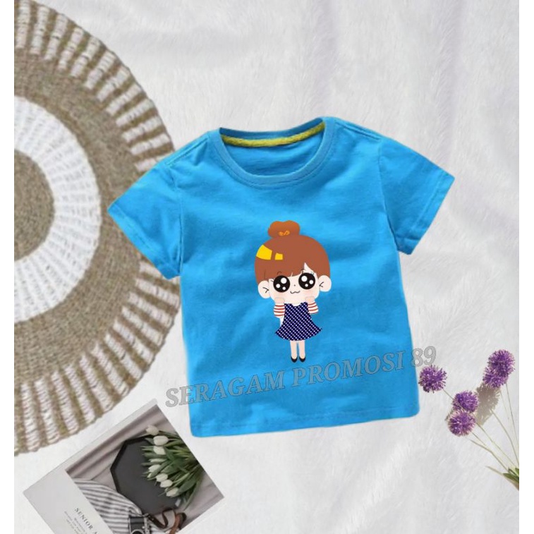 Atasan Kaos Anak-Anak Perempuan Motif Lucu / Kaos T-Shirt Anak perempuan Murah / Kaos Pendek anak-anak / Kaos Anak cewek 2-10tahun