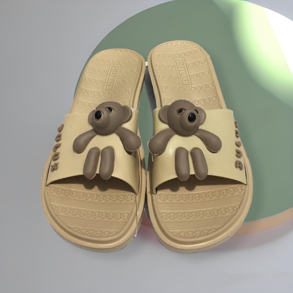 Sandal selop karet anak perempuan / Selop anak empuk motif boneka lucu