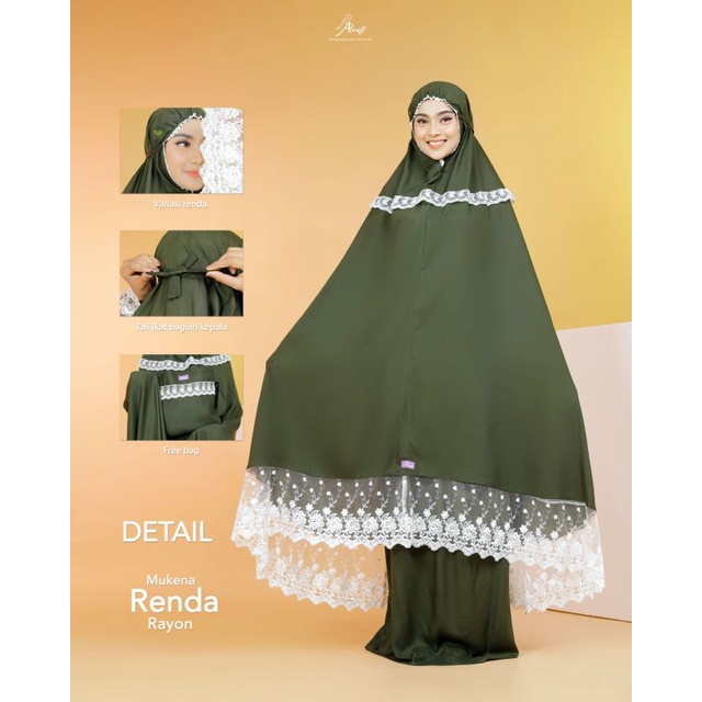 MUKENA RENDA HALUS RAYON PREMIUM ☑️// AGEN ARRAFI