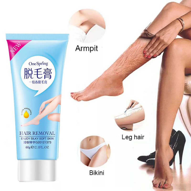 One Spring Hair Removal Cream Krim Penghilang -60gr Untuk Perontok Bulu Rambut Ketiak/Kaki/Tubuh