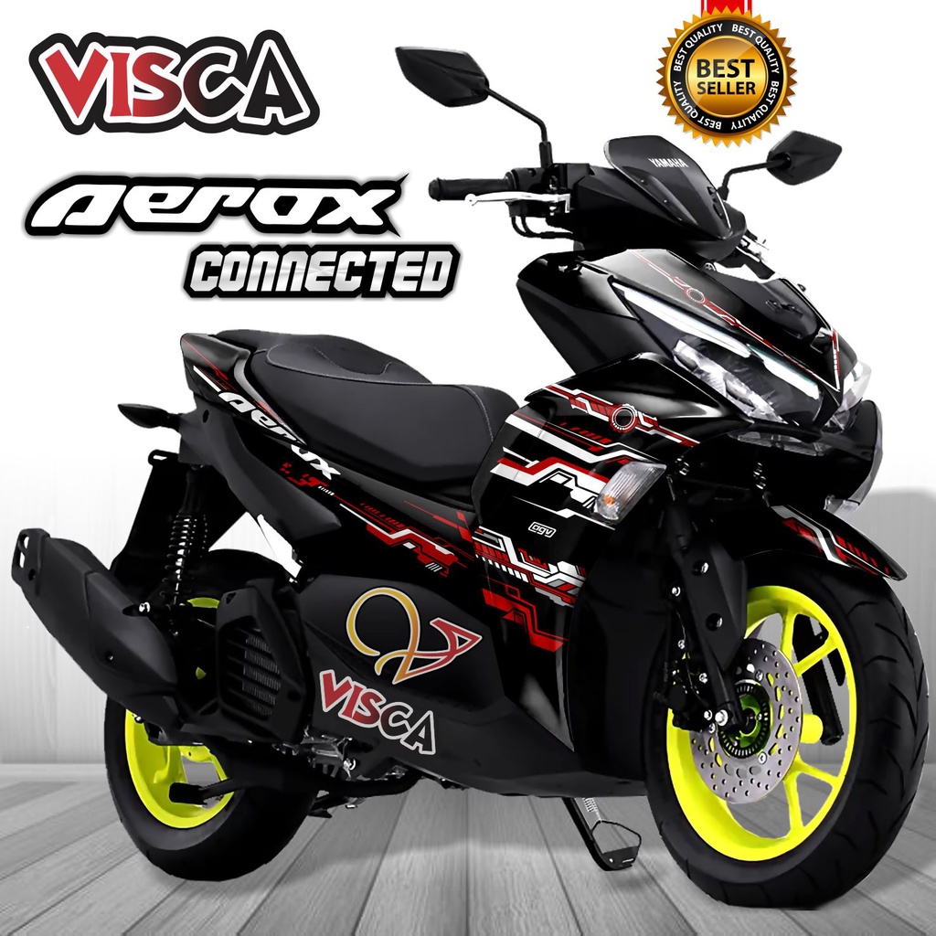Decal Aerox 155 Connected 2021 2022 Full Body Stiker Aerox 155 Connected 2021 2022 Keren Striping Ae