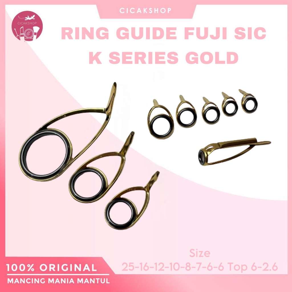 cicakshop88 Liebe Ring guide fuji SIC K series Gold Isi 9 mata