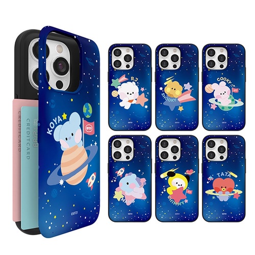IPHONE 15 SERIES BT21 SPACE CASE 14 PRO MAX 13 IPHONE OFFICIAL KOREA CASING HP COVER 12 SOFT CARD MI