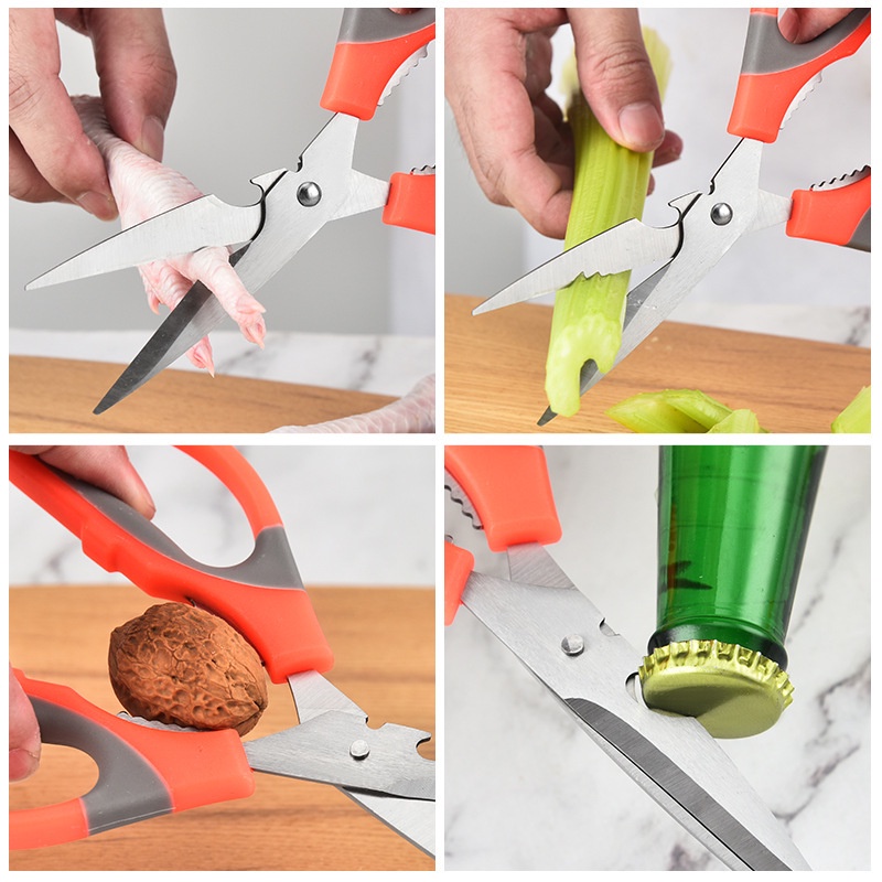 Gunting Dapur MultiFungsi Untuk Ikan Ayam Daging Sayur Kitchen Scissors Stainless Steel