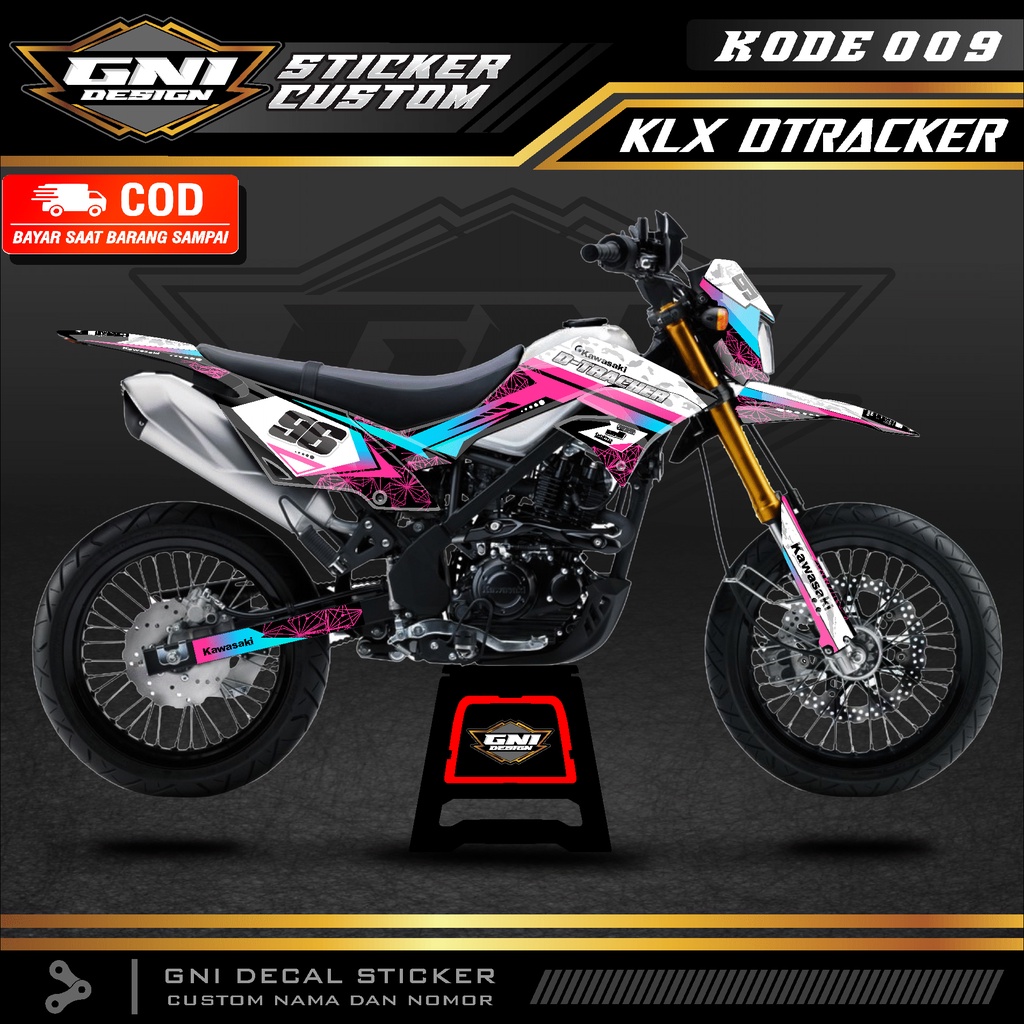 (PROMO MURAH) Decal Stiker Klx D tracker 150 Supermoto full body - Dekal sticker Variasi Lis Trail M