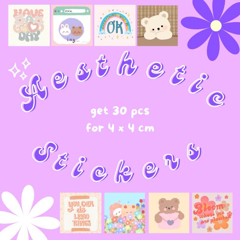 

[30 pcs] AESTHETIC STICKER QUOTE PINK DOLL || DECORATION GLOSSY STICKER || STICKER CUTE DECO