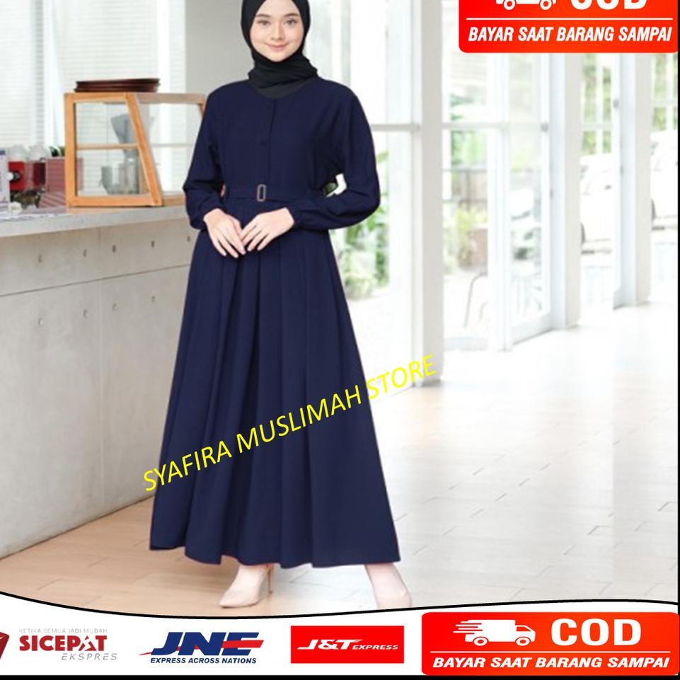 #55KS-B Gamis Remaja 2023 untuk Lebaran Model Gamis Korean Style Wanita Bisa untuk Kondangan 2022 Dr