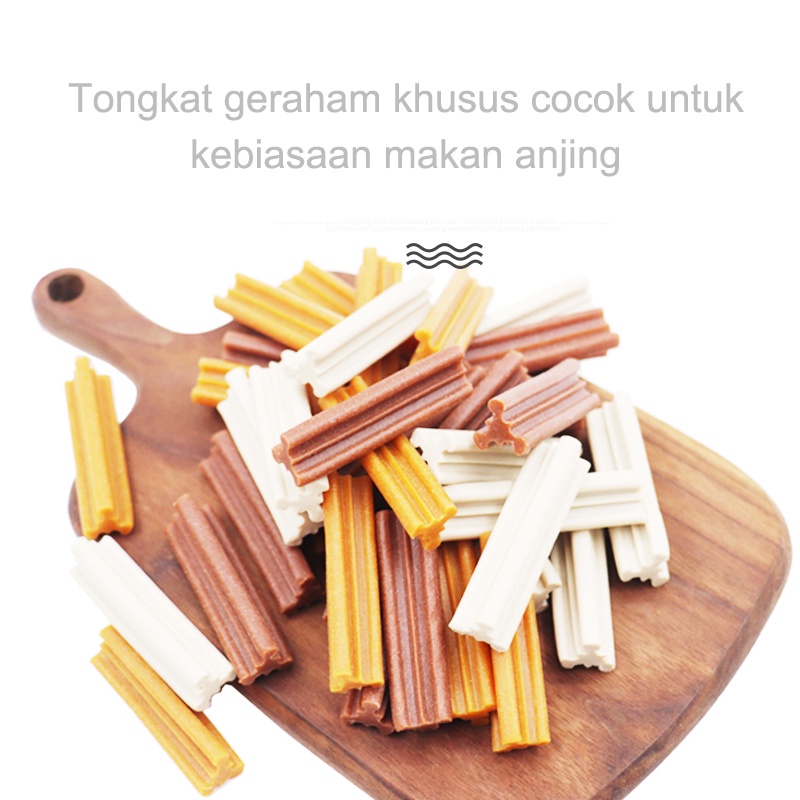 Dental Stick Puppy Makanan Anjing Cemilan Dog Treats Cleaning Teeth Snack Sehat Pembersih Gigi 210G