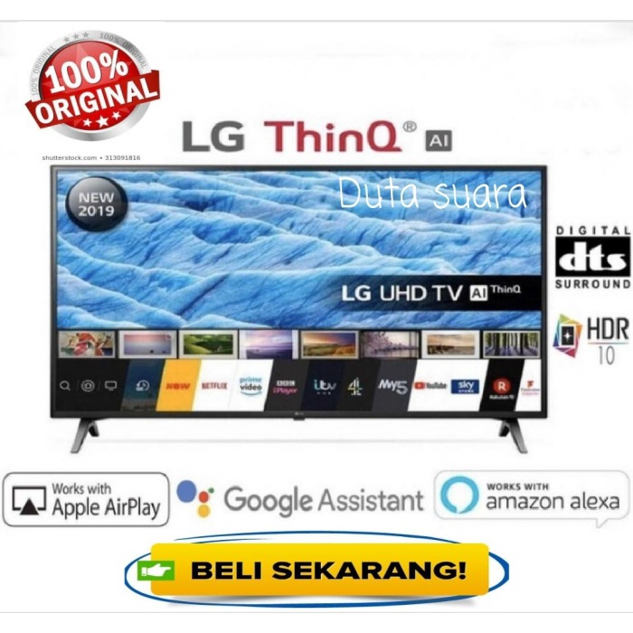 TV LED LG 49 Inch 49UM7100 Digital Smart TV UHD 4K HDR Active Resmi LG