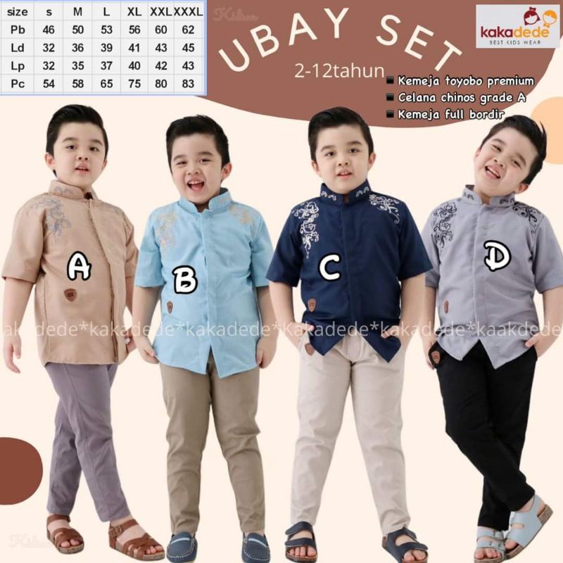 READY // UBAY SET KOKO KAKADEDE 2-3TAHUN// BISA COD