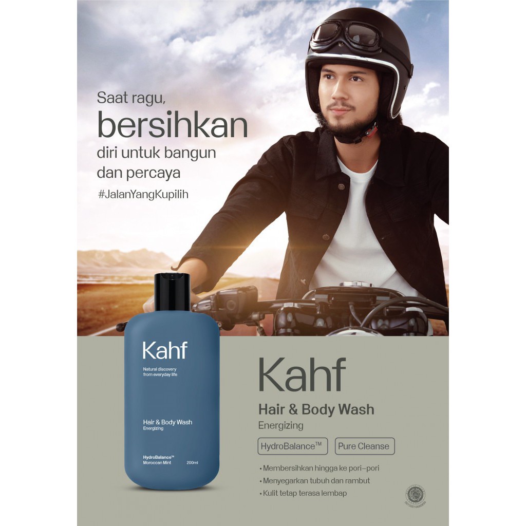 PAKETBIRU KAHF FACE WASH + KAHF BODY WASH + KAHF PARFUM SKIN CARE PRIA