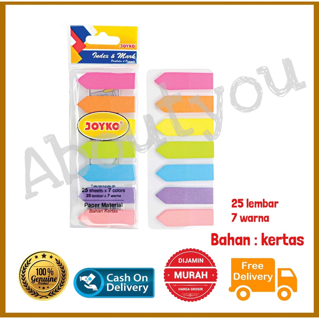 

Pembatas Buku Kertas PANAH Tempel Penanda Halaman Buku Set Index Mark Joyko