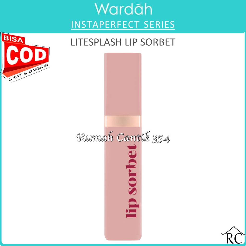 BARU! Wardah Instaperfect Litesplash Lip Sorbet 4.2 g - Ringan, Vegan, Stain