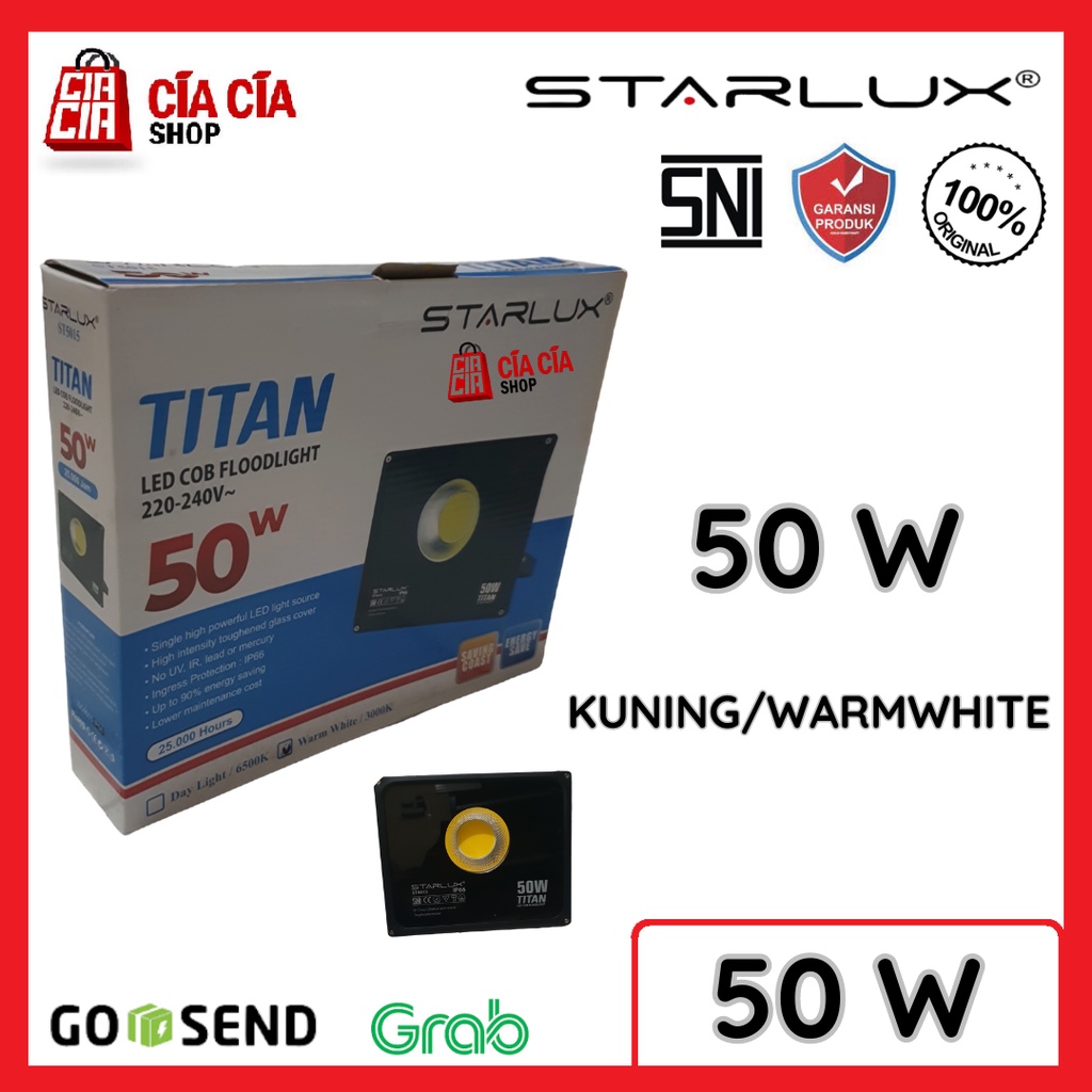 STARLUX Lampu Tembak Led COB 50W Floodlight COB 50 Watt Lampu Sorot COB 50 W